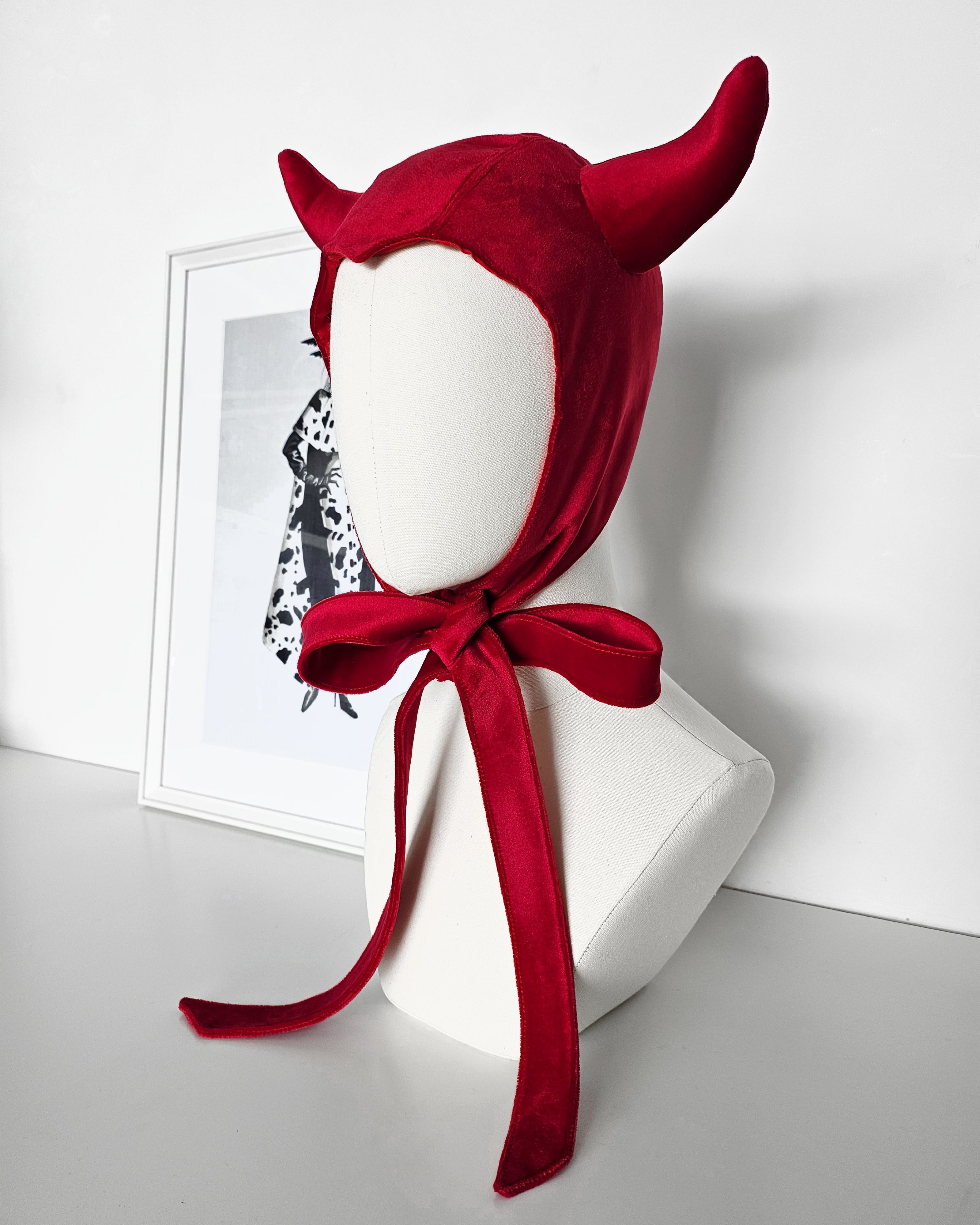 Devil Bonnet - Red Velvet