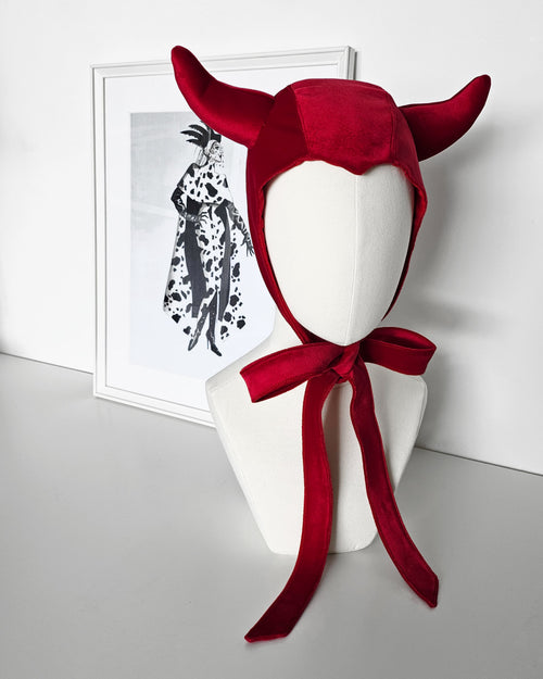 Devil Bonnet - Red Velvet